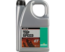 Motorex Top Speed 4T 10W/40 - Motorolie voor Hoogwaardige Prestaties - 4 Liter