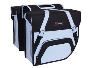 Sacoche double pour vélo hybride, couleur glace métallisée -