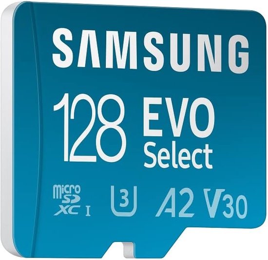 Samsung EVO Select microSD Geheugenkaart 128GB - UHS-I U3 130MB/s voor Full HD & 4K UHD