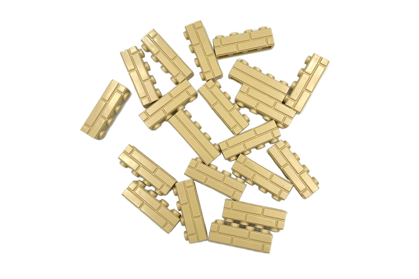 LEGO Masonry Bricks 1×4 (20 stuks) Tan 15533 Gewicht 0,015 g Afmetingen 1,00 × 4,00 × 5,00 mm