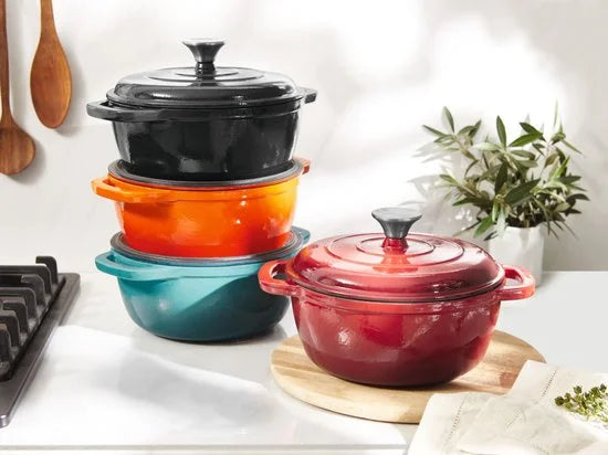 Silvercrest Gietijzeren Braadpan - Inhoud: ca. 2,8 L - Temperatuurbestendig: tot 240 °C - Zwart - Ideaal voor sappig bakken, braden, stoven en smoren