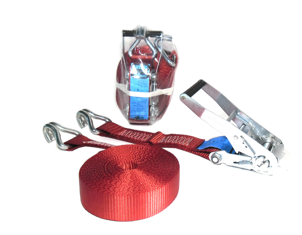 Sangle à cliquet robuste Jumbo 9 m × 50 mm – Cliquet et crochets en J – Neuve