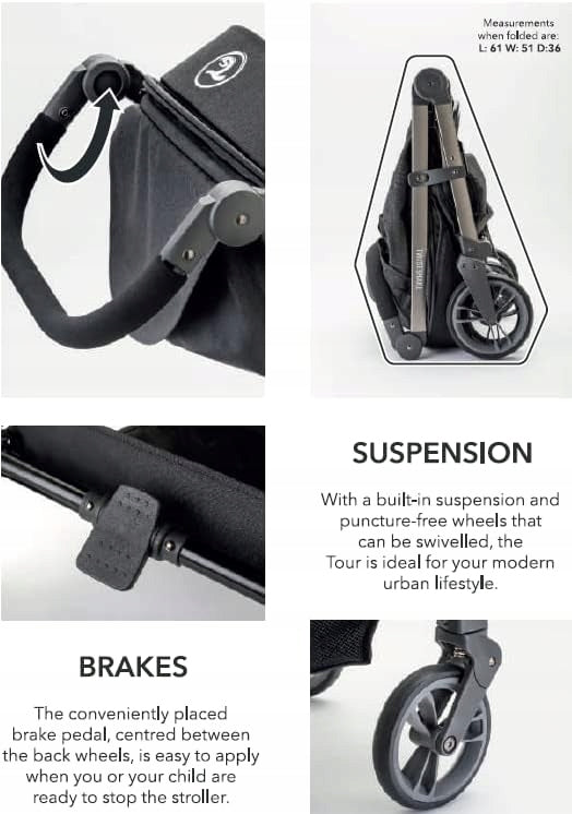 Poussette Twistshake Tour Beige - Le compagnon de voyage idéal pour les parents