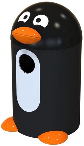 Poubelle Penguin Buddy 55 L – amusante et robuste pour l'intérieur et l'extérieur