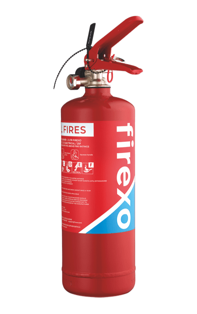 Extincteur Firexo 2L – classes de feu A, B, C, D, E, F et batteries lithium-ion