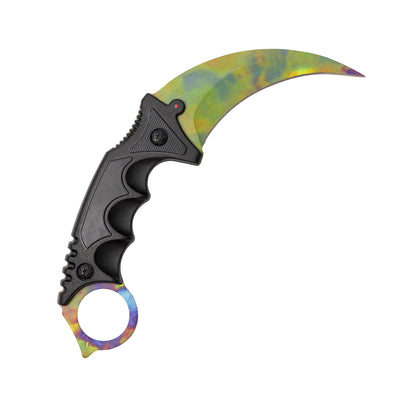 Karambit Premium à trempe superficielle – Bleu Gemme | Couteau CS2 pleine soie réaliste | Neuf