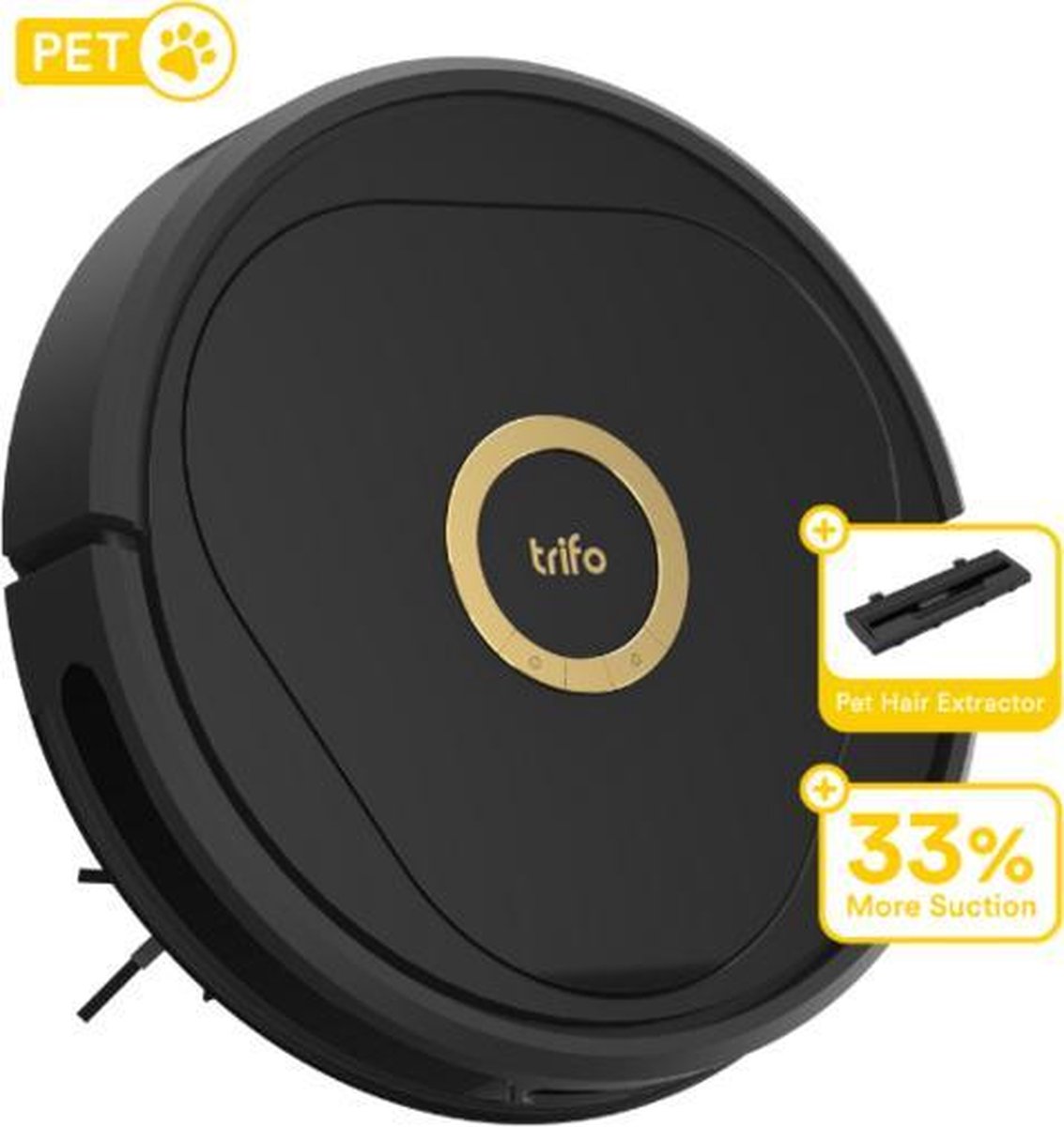 Aspirateur robot Trifo Lucy Pet AI avec fonction lavage – Offre de retour | Détection intelligente des animaux