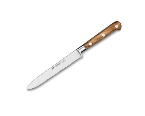 Sabatier Elephant Tomato 13 cm acier au carbone forgé / bois d'olivier / idéal