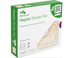 Mepilex Border Flex - Zelfklevend Siliconenschuimverband - 9 Stuks (10x10 cm)