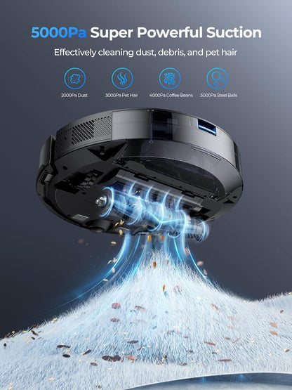 Aspirateur robot Laresar Mars 01 – Navigation laser intelligente et vidage automatique | Nouveau