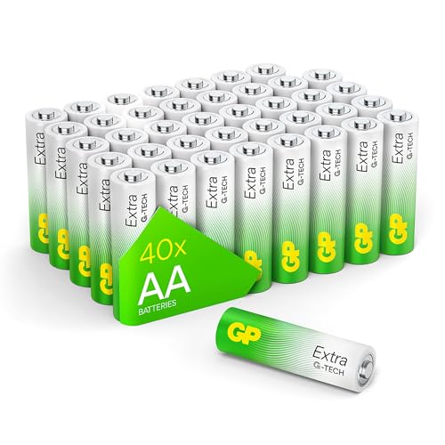 Piles GP AA 1,5 V – Lot de 40 | LR06 / Mignon / MN1500 – Neuves