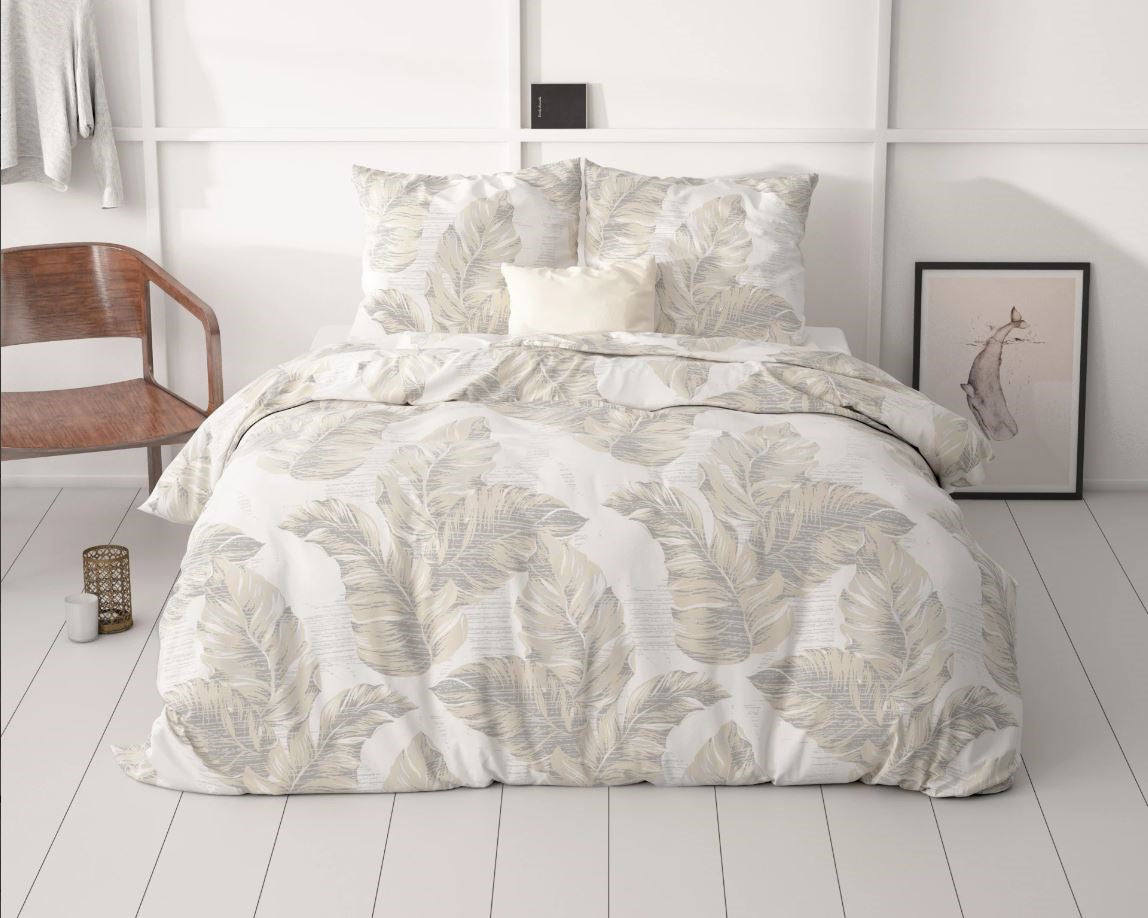 Housse de couette Sleeptime Afina Beige 240x200 cm – Luxueuse et confortable | Neuve