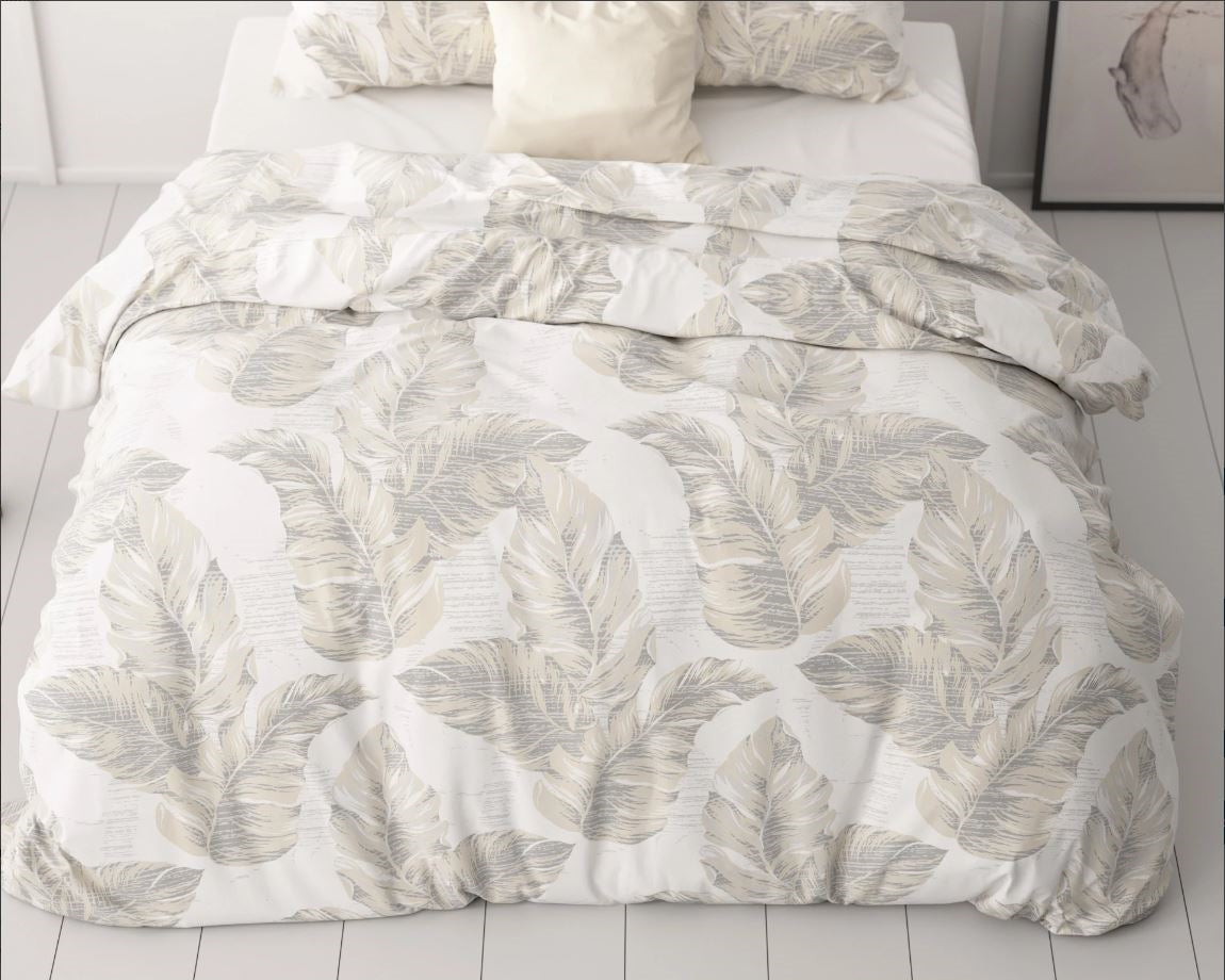 Housse de couette Sleeptime Afina Beige 240x200 cm – Luxueuse et confortable | Neuve