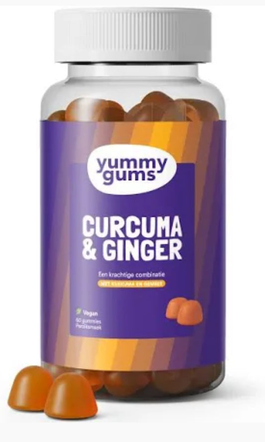 Yummy Gums curcuma gingembre (60 pièces) pêche