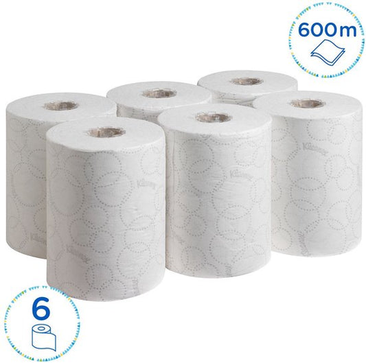Kleenex Ultra Slimrol Handdoekrollen - 2-laags, 100 m, 6 Rollen