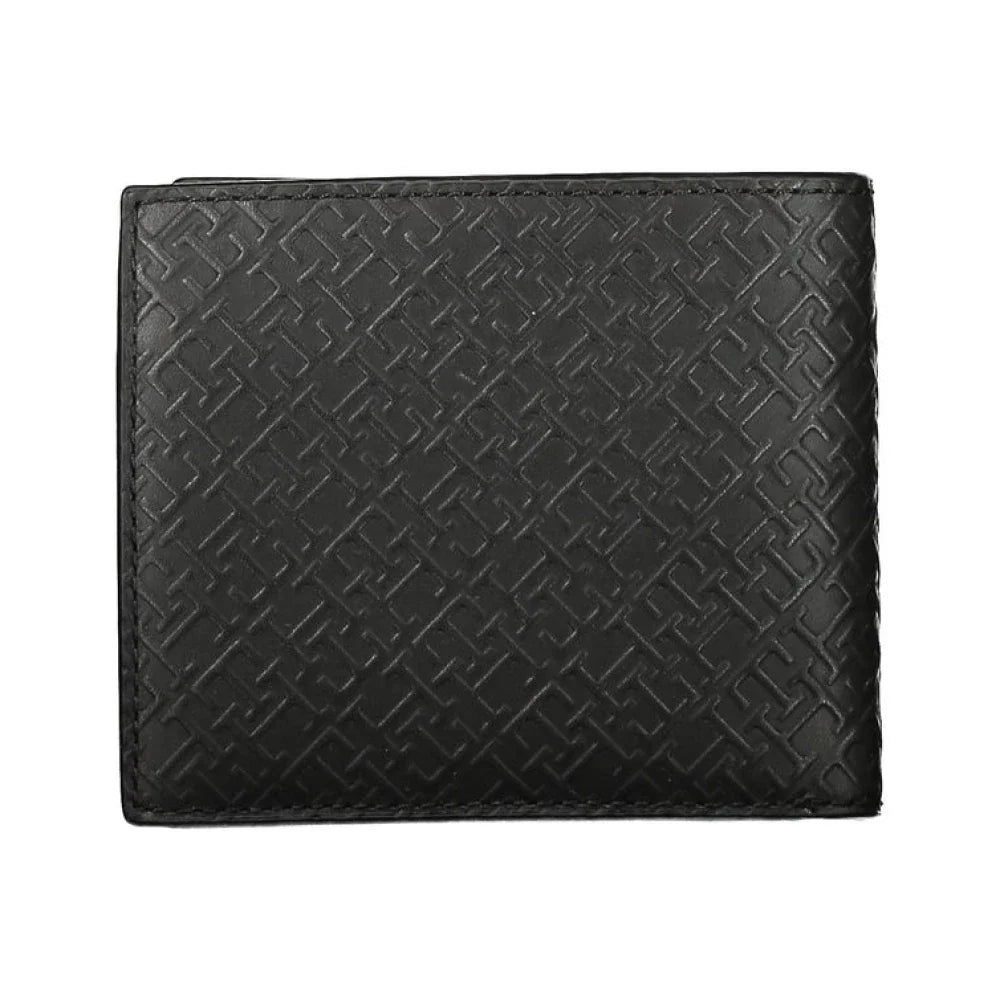 Portefeuille en cuir nappa à motif étiquette sur toute la surface