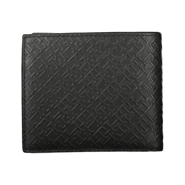 Tommy Hilfiger Portefeuille en cuir nappa avec motif étiquette - Neuf Outlet