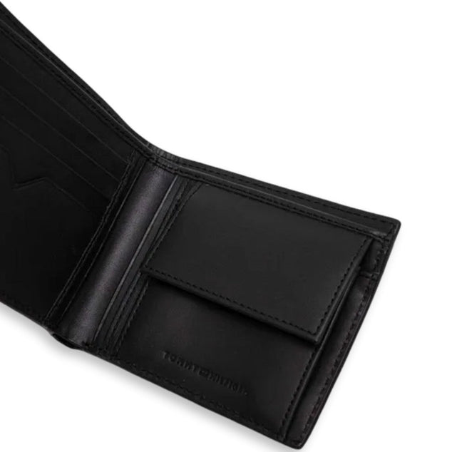 Tommy Hilfiger Portefeuille en cuir nappa avec motif étiquette - Neuf Outlet