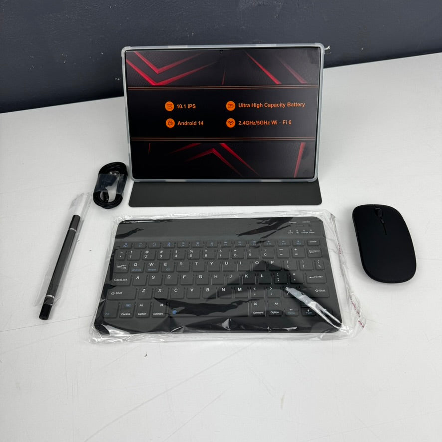 Tablette ATMTPC 64 Go avec souris et clavier – Grise | Ensemble complet | Neuf