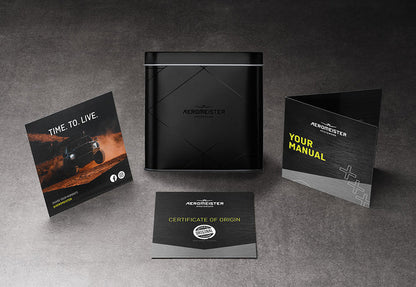 Montre homme Aeromeister Amsterdam Mundo AM1606 – Design robuste et chronographe | 47 mm | Noir/Gris