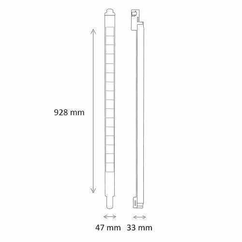 Interlight  LED Orion Track 85gr wit 30W 3.000K CRI>80