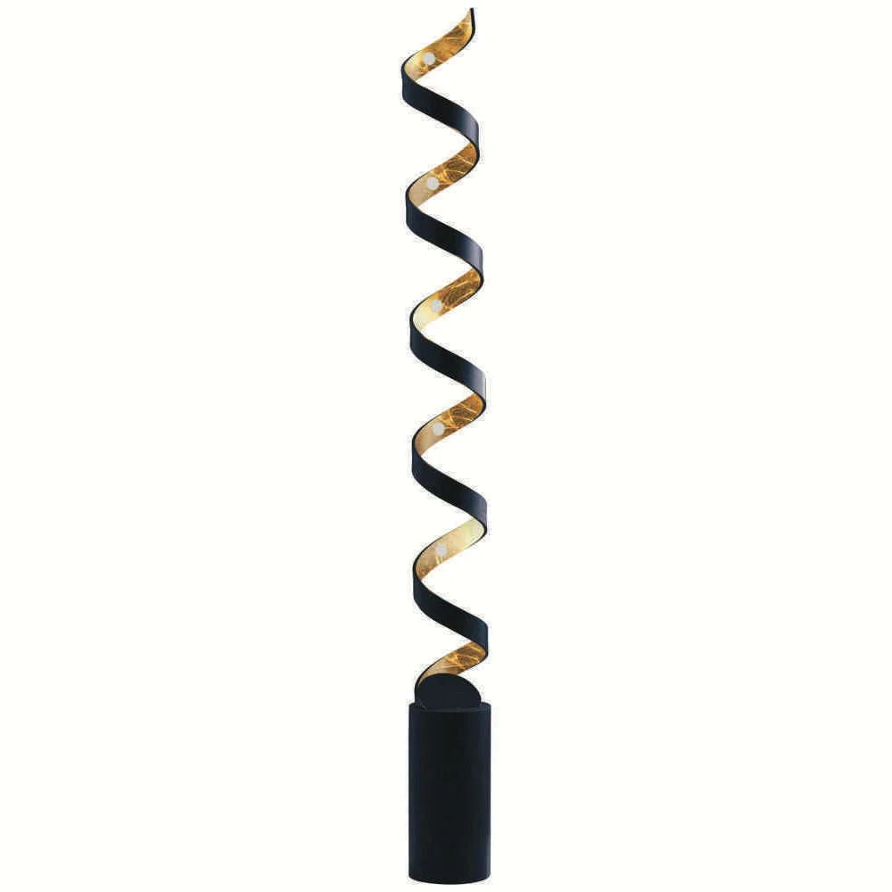 Staande lamp HELIX 10-vlams IP20, goud, zwart