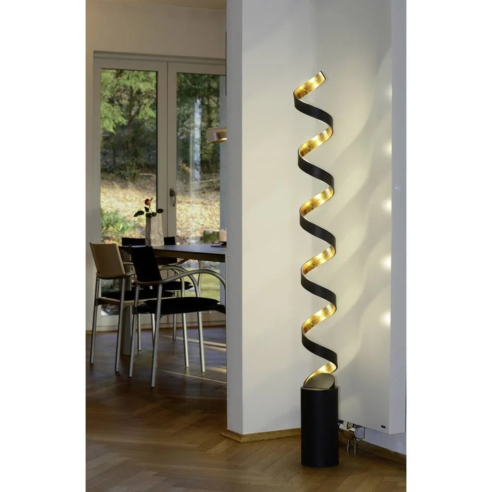 Staande lamp HELIX 10-vlams IP20, goud, zwart