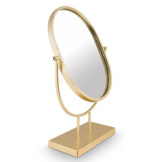 VT Wonen Mirror Oval On Stand 20.5x32 cm Gold