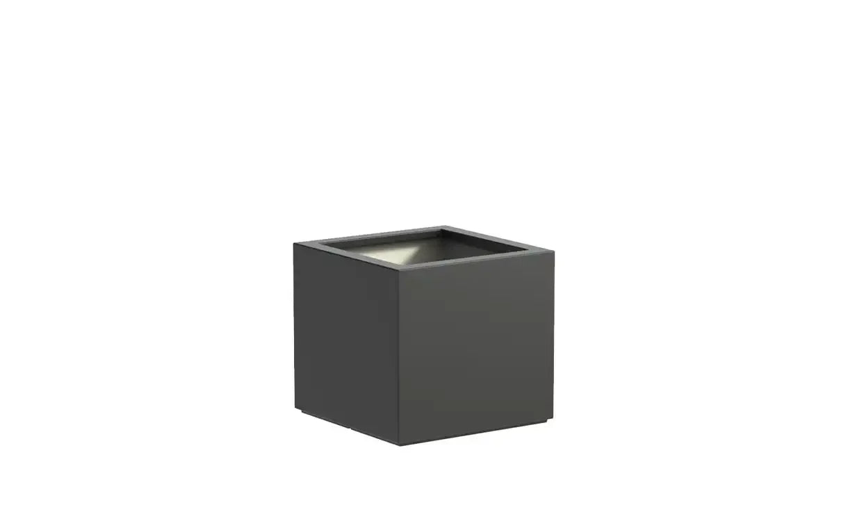 Polyester plantenbak 60x60x60 cm - Carrez PB8 - Adezz RAL7021 zwartgrijs