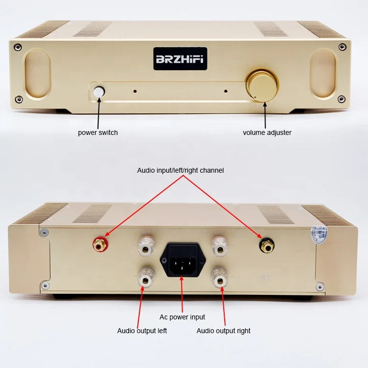 Audio Hood 1969 Klasse Een Eindversterker Top Amplificador Dual Channel Golden Thuis Versterker Audio Systeem