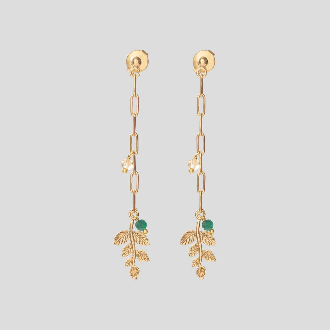 A Beautiful Story Sympathy Citrine Aventurine Earrings - aw_31042