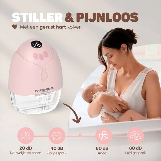 Vulpes Goods BabyCare  Dubbele elektrische handsfree Kolf - 2 Stuks - Max