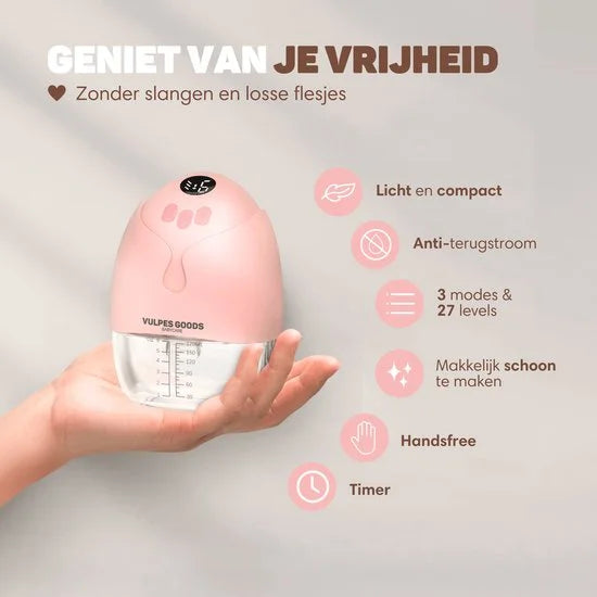 Vulpes Goods BabyCare  Dubbele elektrische handsfree Kolf - 2 Stuks - Max