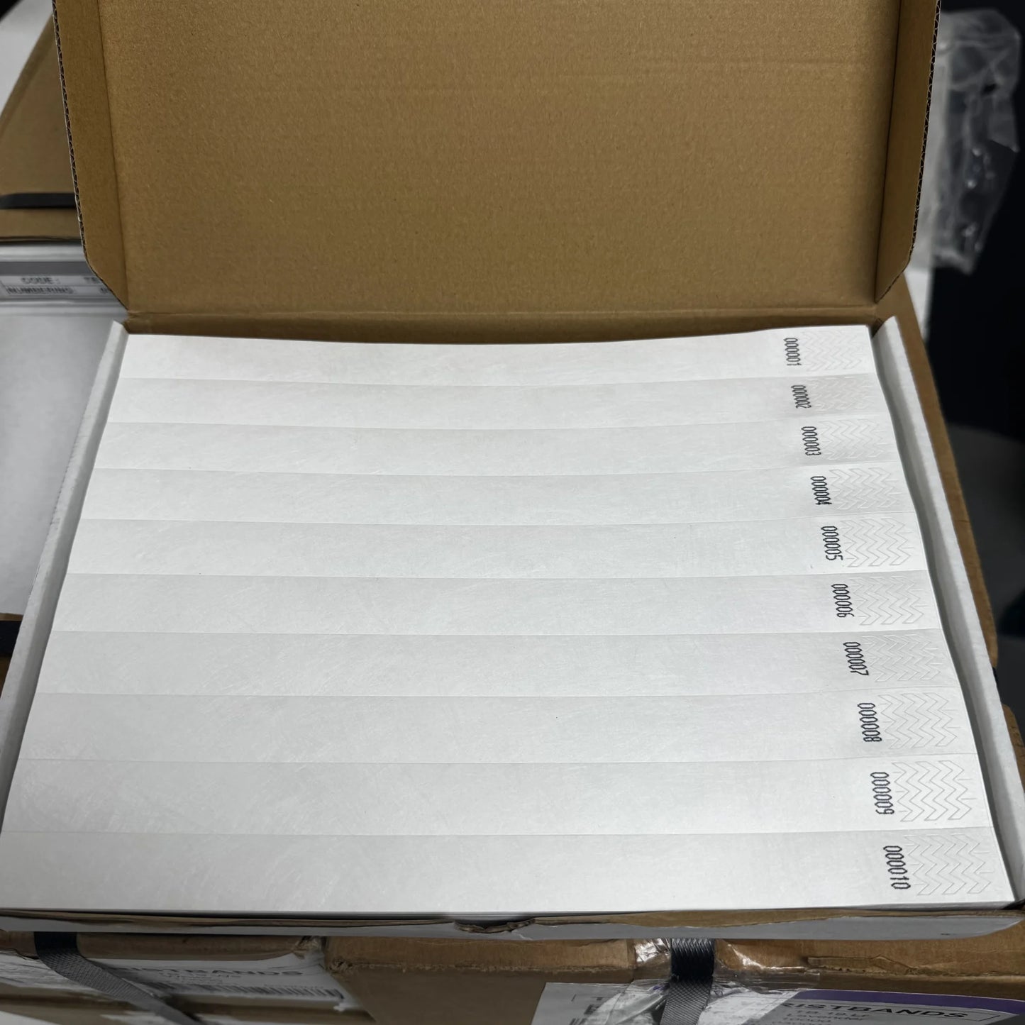 Tyband polsband 19mm x255mm lavendel genummerd 30001-40000