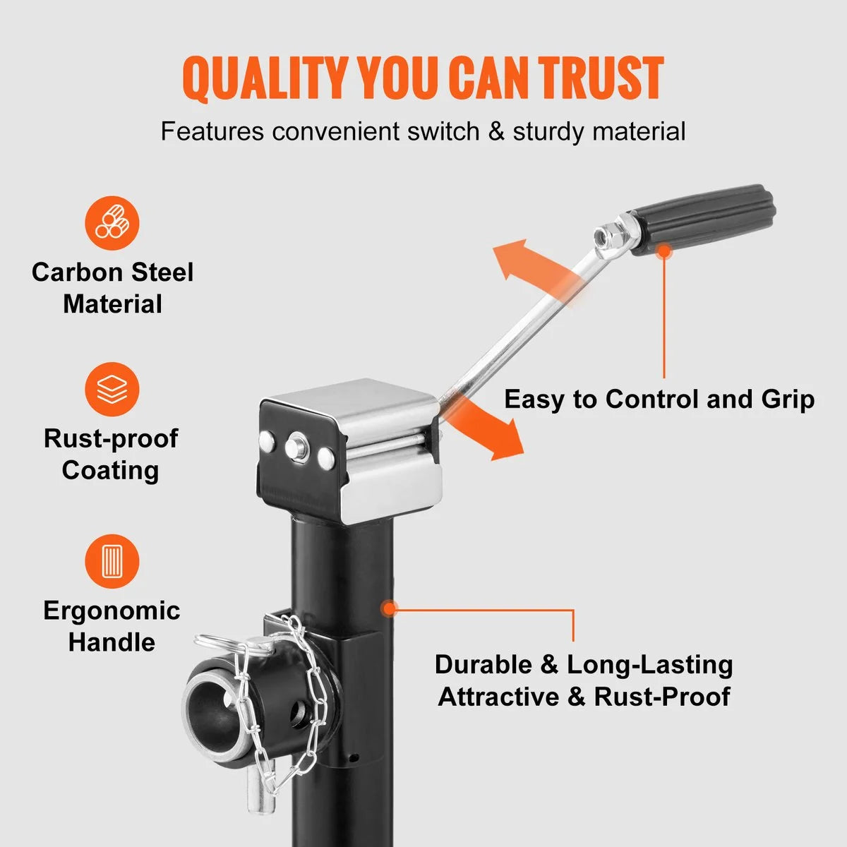 VEVOR Trailer Jack, Trailer Tongue Jack Welding-on 2268 kg Weight Capacity