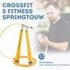 ERB® Professioneel Crossfit & Fitness Springtouw - Speedrope - Jump Rope - Verstelbaar - Volwassenen & Kinderen – Geel