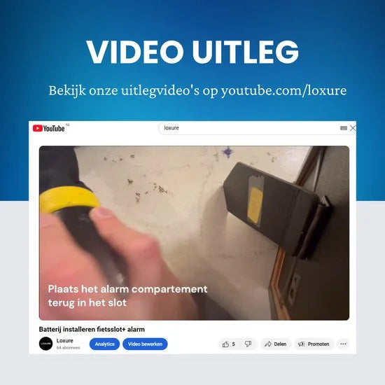 Loxure Vouwslot met Alarm - Alarmsysteem voor Fiets & Scooter - Kettingslot - Fietsalarm met Slot - 120 Decibel - Waterdicht Fietsslot