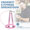 ERB® Professioneel Crossfit & Fitness Springtouw - Speedrope - Jump Rope – Verstelbaar Gewicht - Volwassenen & Kinderen – Roze