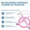 ERB® Professioneel Crossfit & Fitness Springtouw - Speedrope - Jump Rope – Verstelbaar Gewicht - Volwassenen & Kinderen – Roze