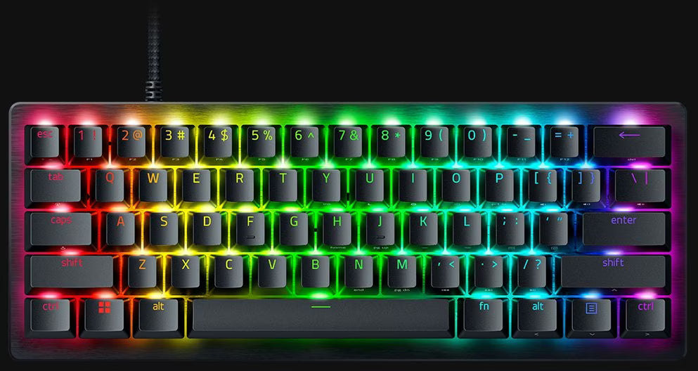 Razor Huntsman v3 Pro Mini - Qwertz DE, Zwart