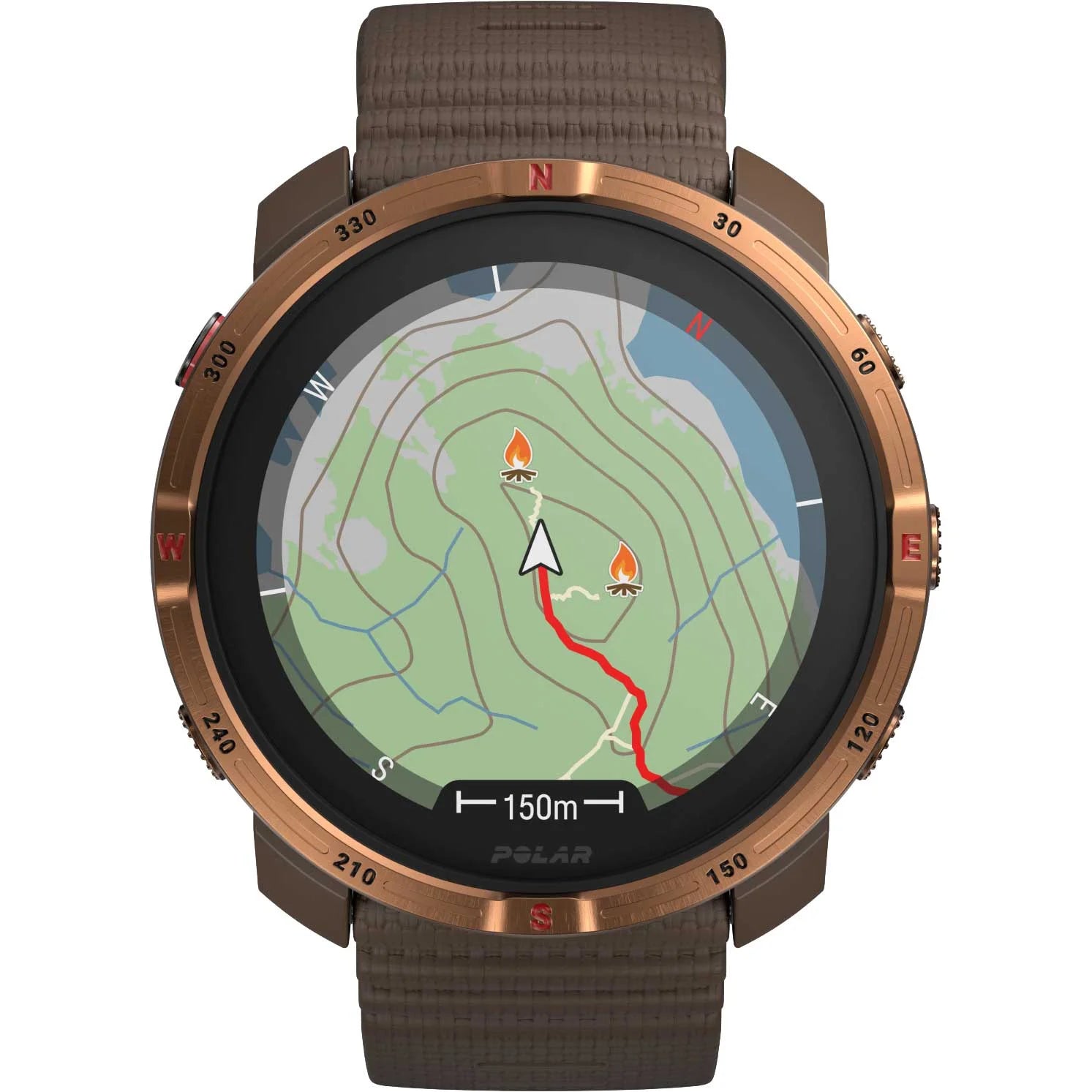 Polar Grit X2 Outdoor Watch - Brown Coppler - maat S-L