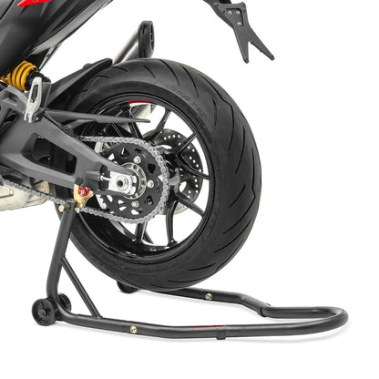 Motorfiets achterpaddockstand-dolly ConStands Mover II zwart mat motorfiets