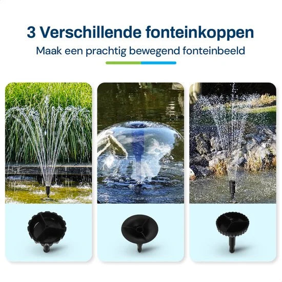 BlueFilter 1011 vijverpomp met filter set, 11W UV lamp en fonteinset - 1000lit/uur