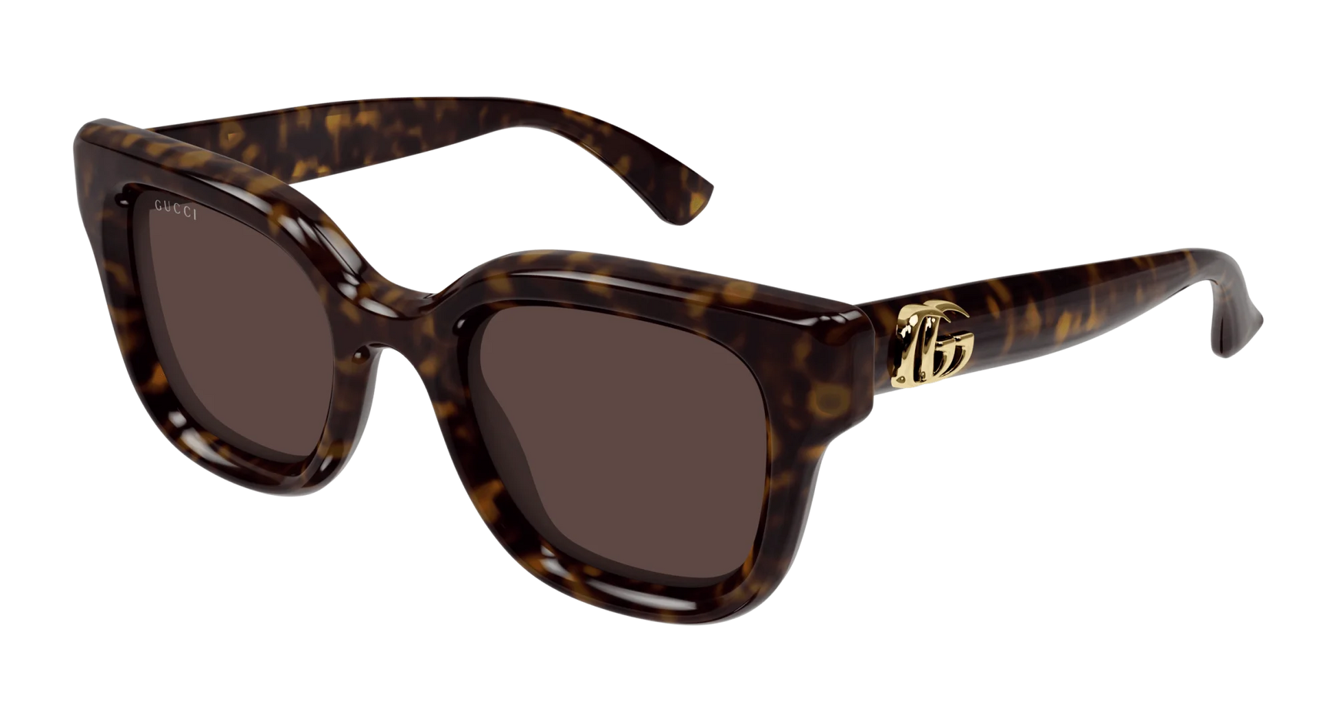 Gucci Zonnebril Ronde frame donkerbruin panterprintGG1828S 002 4922 145 S