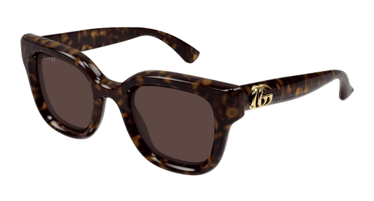 Gucci Zonnebril Ronde frame donkerbruin panterprintGG1828S 002 4922 145 S