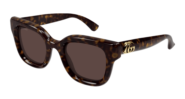 Gucci Zonnebril Ronde frame donkerbruin panterprintGG1828S 002 4922 145 S