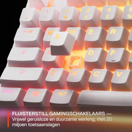 SteelSeries Apex 3 TKL - Wit - RGB Gaming Toetsenbord - US Qwerty - IP32