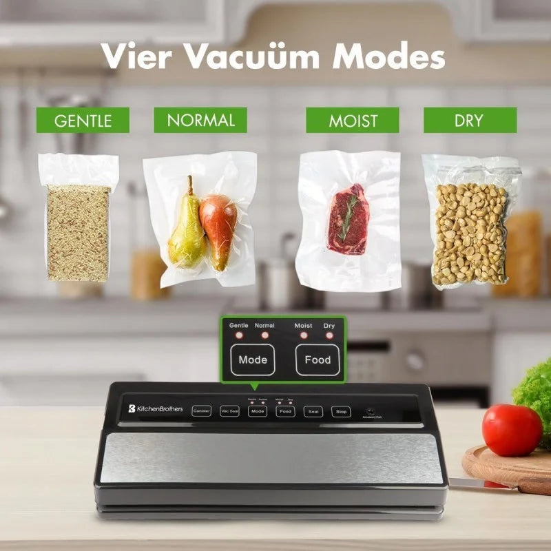 KITCHENBROTHERS KB667 vacuümmachine 110W met instelbare zuigkracht