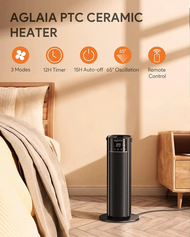 Space Heater for Indoor Use, 1500W Fast Heating