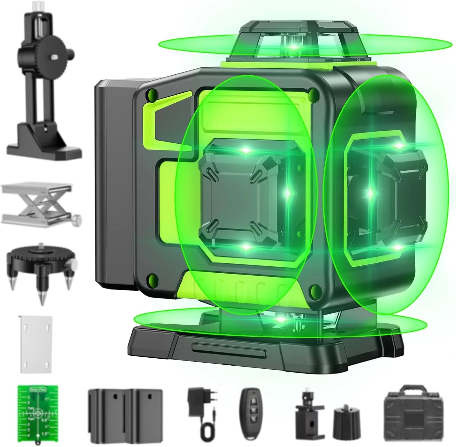 Kruislijnlaser, groen, 16 lijnen nivelleringslaser